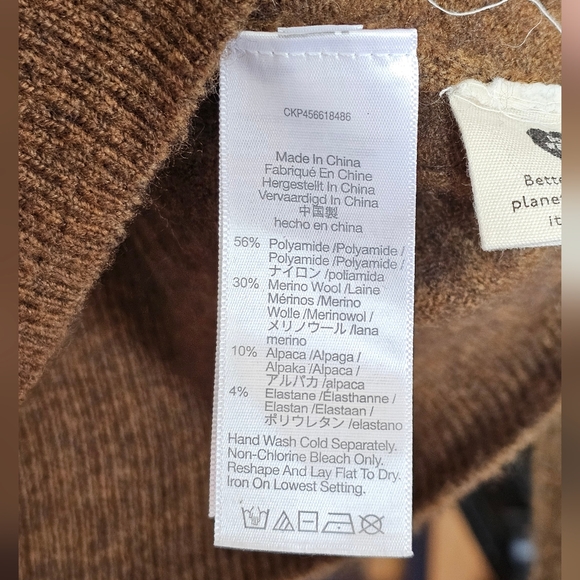 Madewell Women's Bowden Henley Sweater Coziest Yarn Heather Mulch - Picture 5 of 7